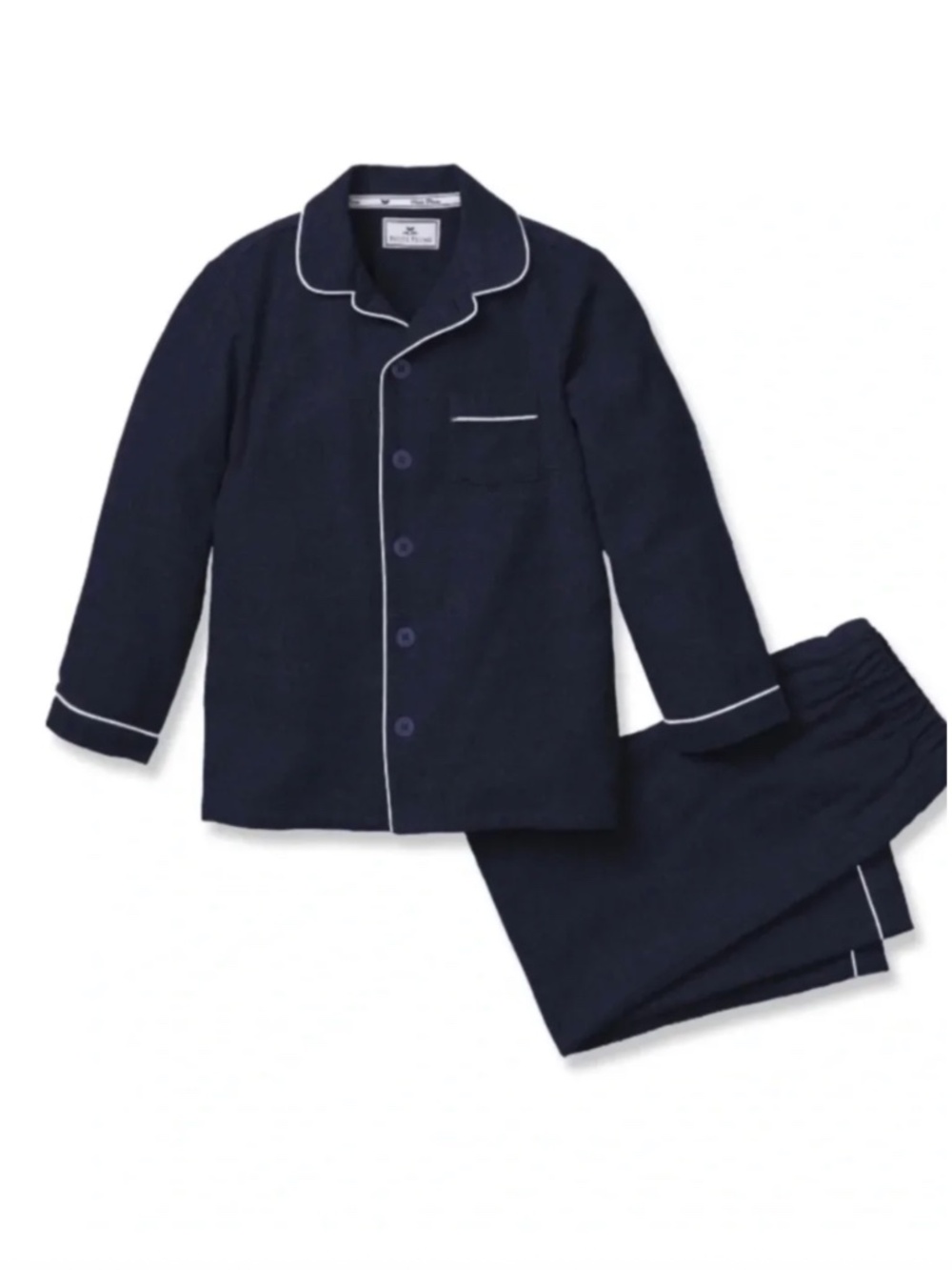 Petite Plume Toddler Flannel Pajama Set in Navy